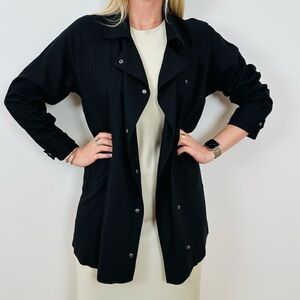 Rails Snap Front “Nadia” Long Jacket Trench cardigan linen blend